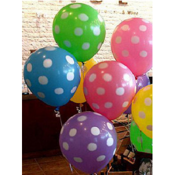 Mixed Dotted Balloons - by Dxb Flower