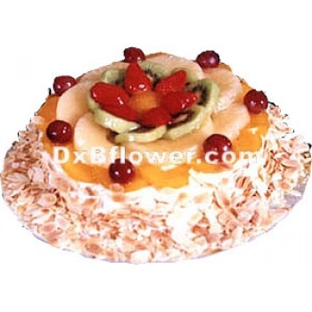 Mixed Fresh Fruits Cake Mixed Fresh Fruits Cake - by Dxb Flower