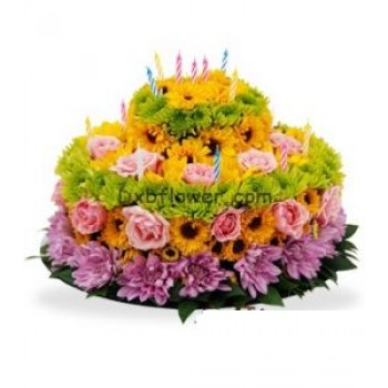 Floral Cake Floral Cake - by Dxb Flower