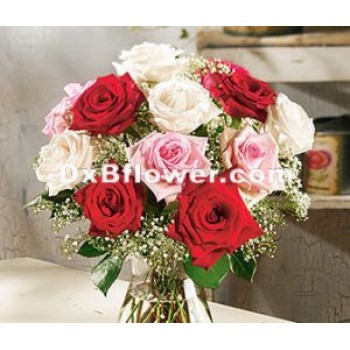 Mixed Rose bouquets - by Dxb Flower