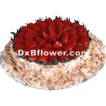Fresh Strawberry Cake Fresh Strawberry Cake - by Dxb Flower