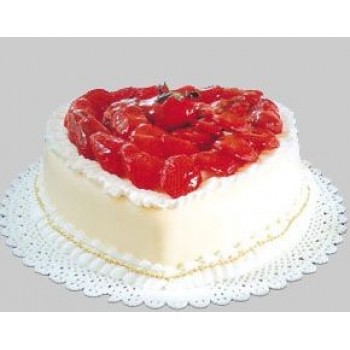 Heart Shaped Strabbery Fruit Cake Heart Shaped Strabbery Fruit Cake - by Dxb Flower
